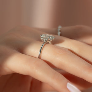 The Sandra Set With A 3 Carat Pear Lab Diamond