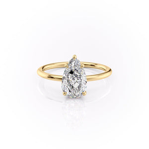 The Sandra Set With A 1 Carat Pear Lab Diamond