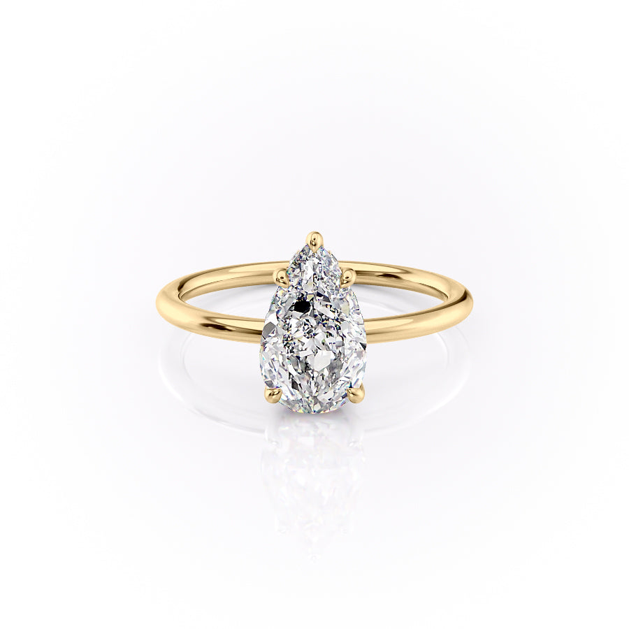 The Sandra Set With A 1 Carat Pear Lab Diamond