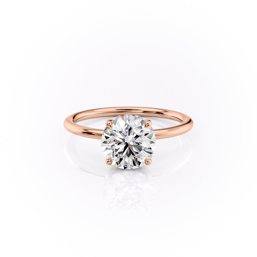 The Sandra Set With A 2.5 Carat Round Lab Diamond