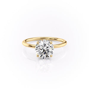 The Sandra Set With A 3 Carat Round Lab Diamond