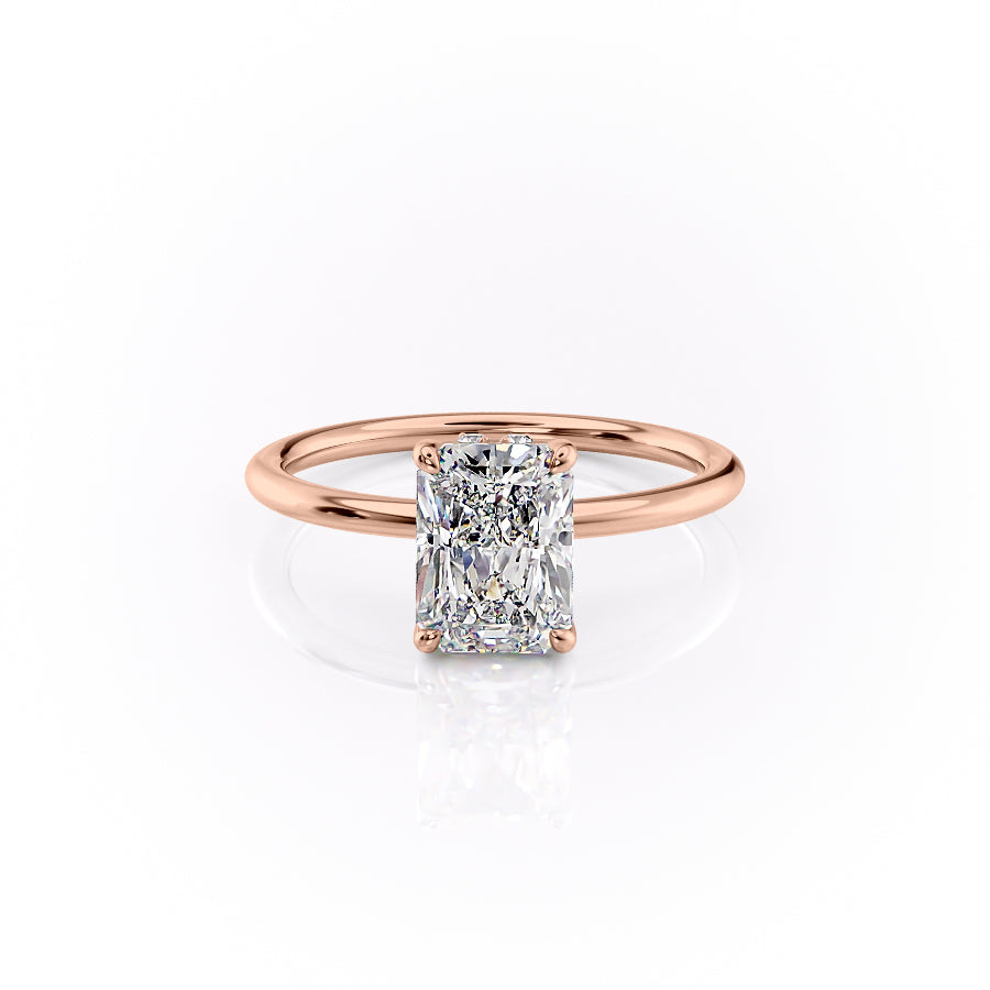 The Sandra Set With A 3 Carat Radiant Lab Diamond