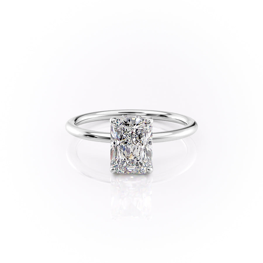 The Sandra Set With A 1.5 Carat Radiant Lab Diamond