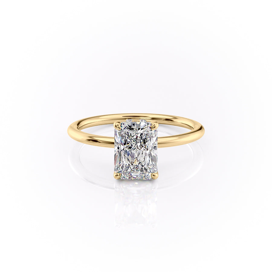 The Sandra Set With A 1 Carat Radiant Lab Diamond