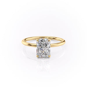 The Sandra Set With A 1.5 Carat Radiant Moissanite