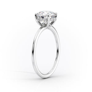 The Sandra Set With A 3 Carat Elongated Cushion Lab Diamond