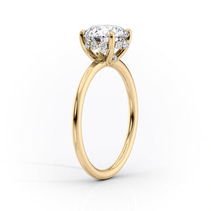 The Sandra Set With A 4.5 Carat Elongated Cushion Moissanite