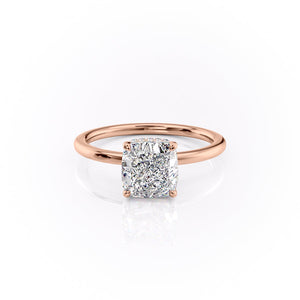 The Margot Set With A 1 Carat Cushion Lab Diamond