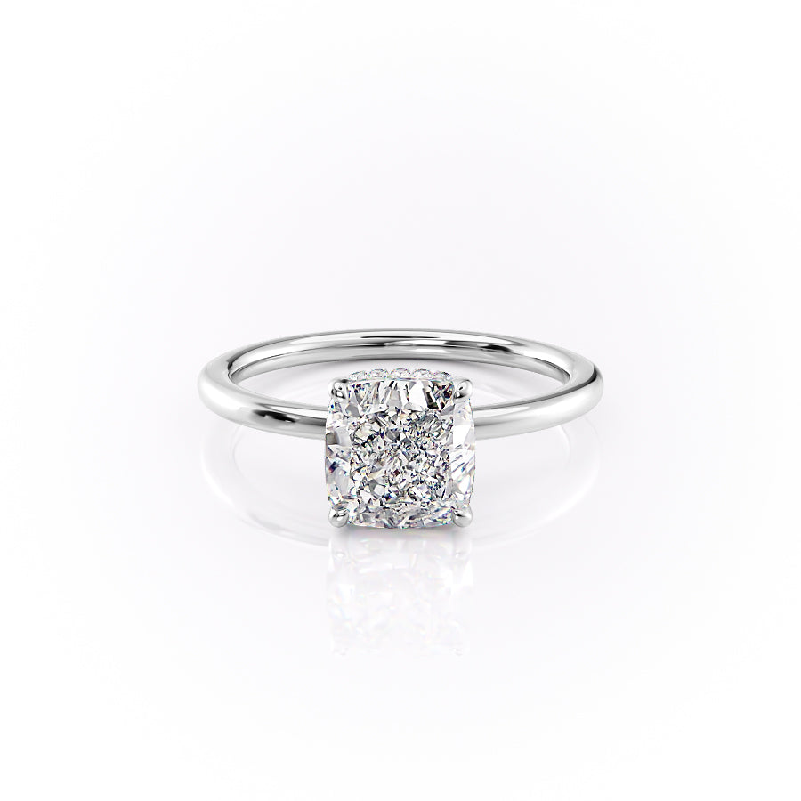 The Margot Set With A 3.5 Carat Cushion Moissanite