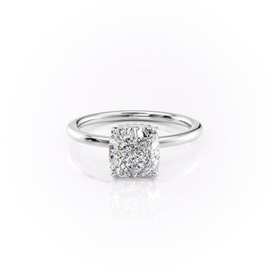 The Margot Set With A 1 Carat Cushion Lab Diamond