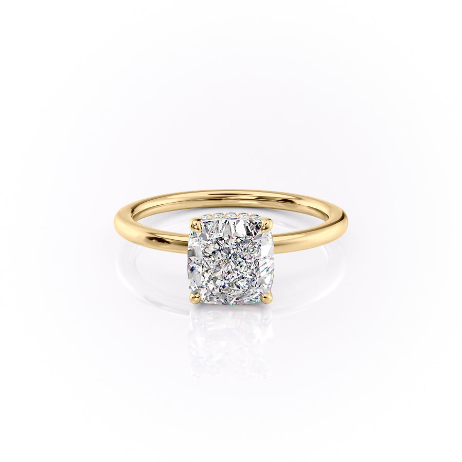 The Margot Set With A 1.5 Carat Cushion Lab Diamond