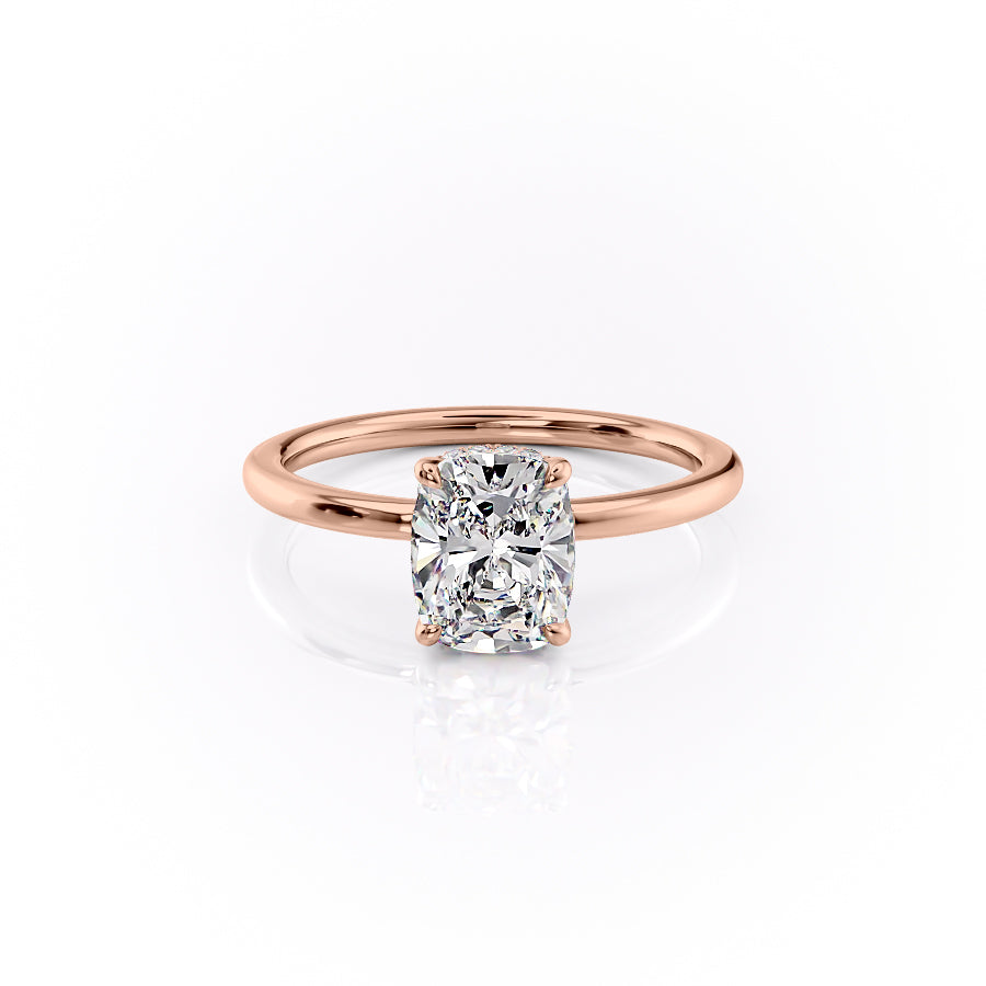 The Margot Set With A 1.5 Carat Elongated Cushion Lab Diamond