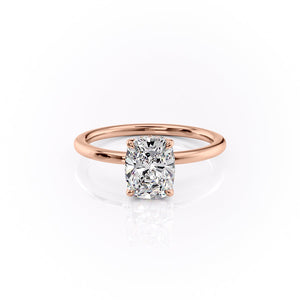 The Margot Set With A 2.5 Carat Elongated Cushion Lab Diamond