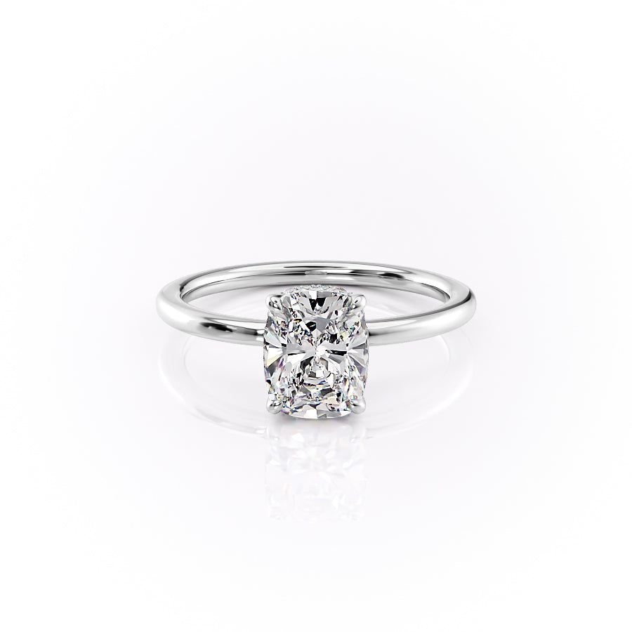 The Margot Set With A 1.5 Carat Elongated Cushion Lab Diamond