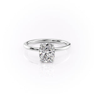 The Margot Set With A 1 Carat Elongated Cushion Lab Diamond