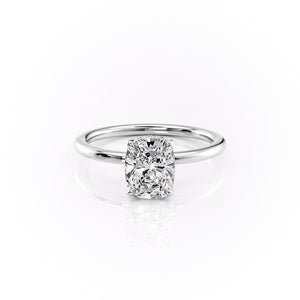 The Margot Set With A Elongated Cushion Moissanite