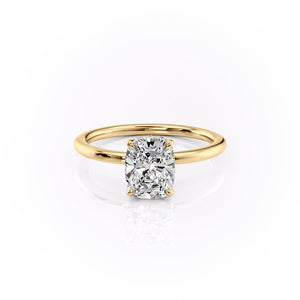 The Margot Set With A 2.5 Carat Elongated Cushion Moissanite