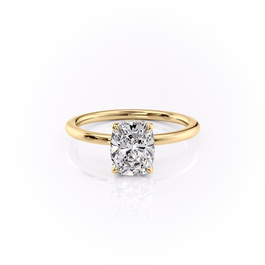 The Margot Set With A 1 Carat Elongated Cushion Lab Diamond