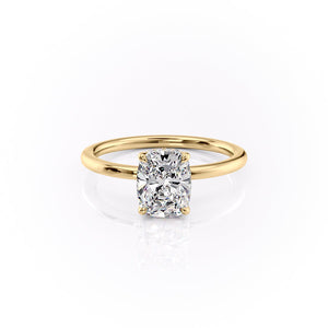 The Margot Set With A Elongated Cushion Moissanite