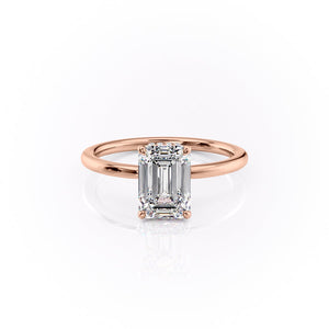 The Margot Set With A 2.5 Carat Emerald Moissanite