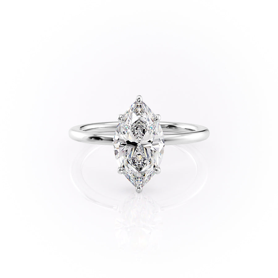 The Margot Set With A 1.5 Carat Marquise Moissanite