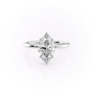 The Margot Set With A 2.5 Carat Marquise Lab Diamond