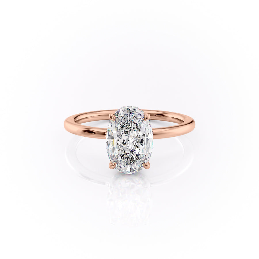 The Margot Set With A 1 Carat Oval Lab Diamond