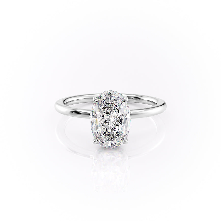 The Margot Set With A 1 Carat Oval Lab Diamond
