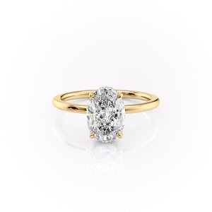 The Margot Set With A 2.5 Carat Oval Moissanite