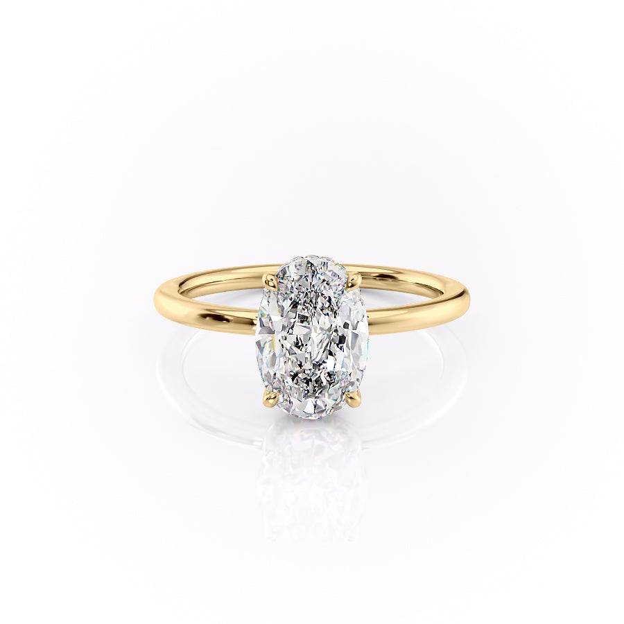 The Margot Set With A 3 Carat Oval Lab Diamond