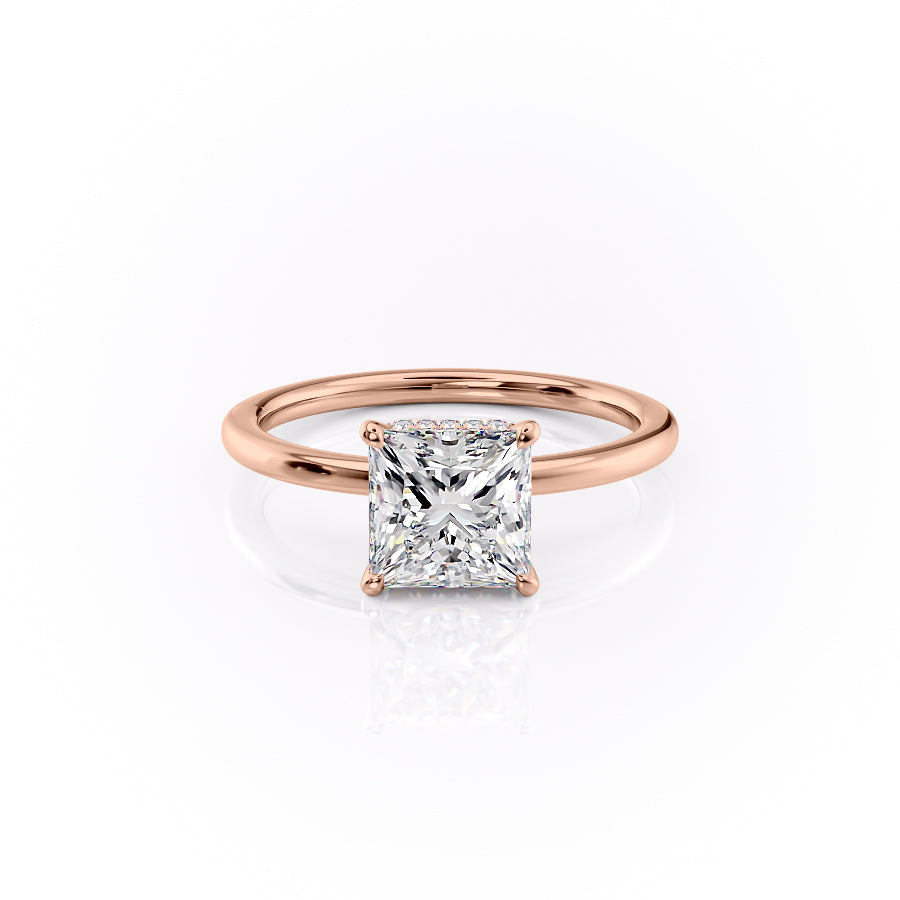 The Margot Set With A 2 Carat Princess Lab Diamond