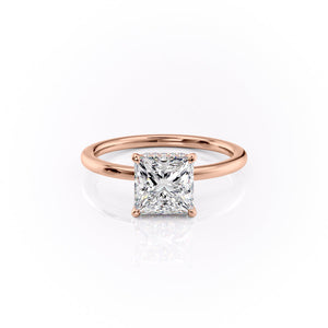 The Margot Set With A 3 Carat Princess Lab Diamond