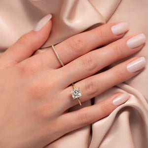 The Margot Set With A 2 Carat Princess Lab Diamond