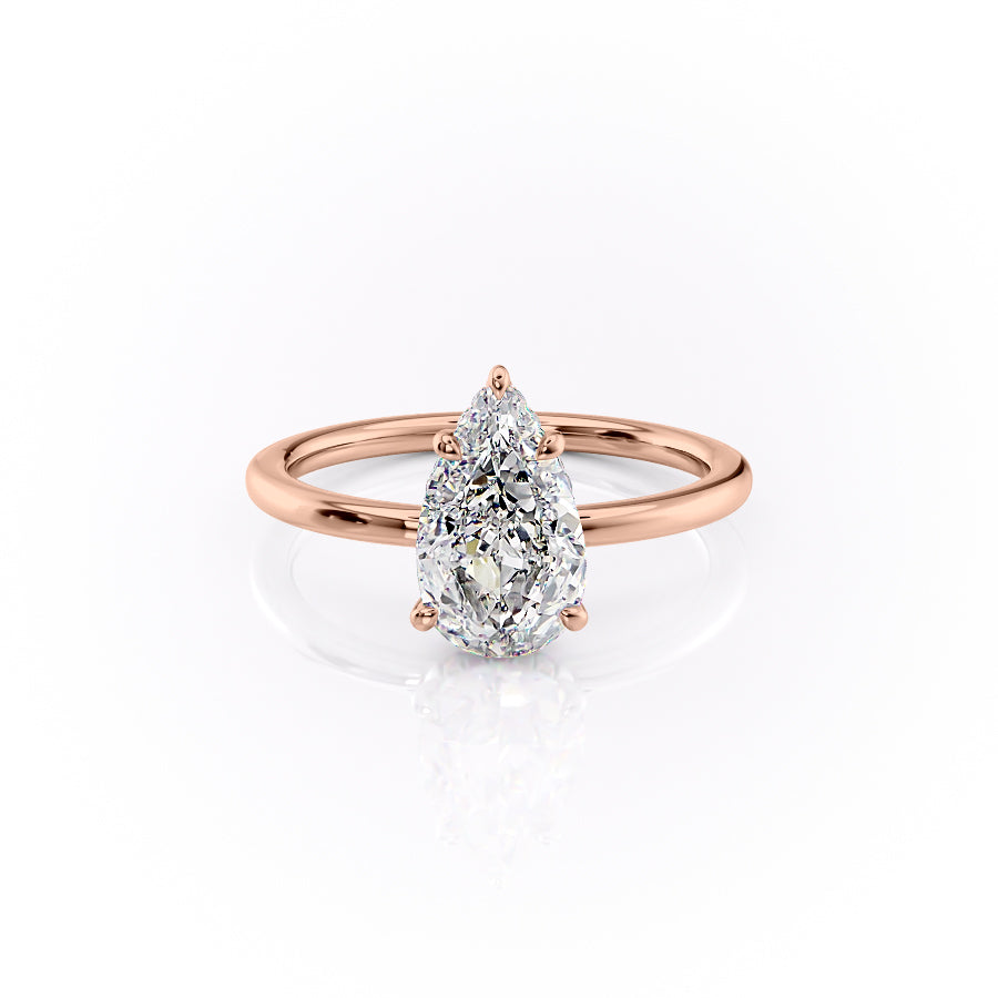 The Margot Set With A 2 Carat Pear Lab Diamond