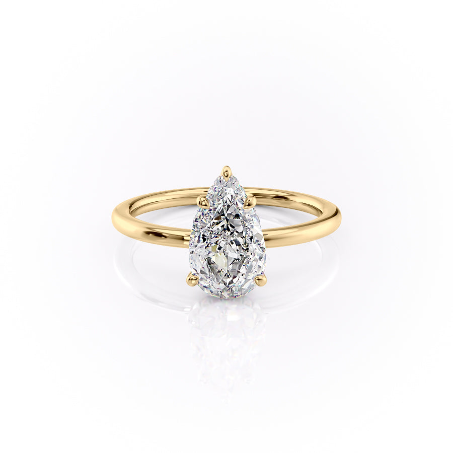 The Margot Set With A 3 Carat Pear Lab Diamond