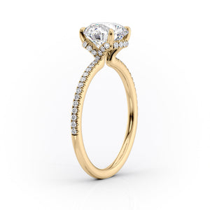 The Pave Margot Set With A 2.5 Carat Oval Lab Diamond