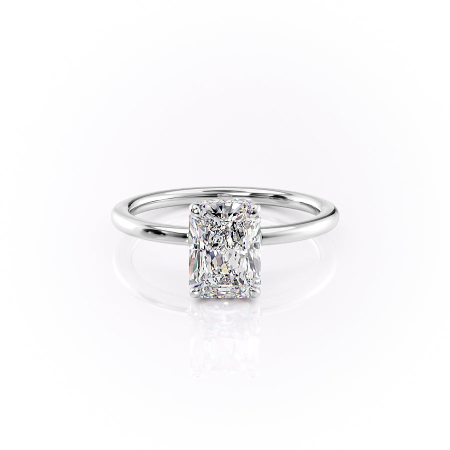 The Margot Set With A 2.5 Carat Radiant Lab Diamond