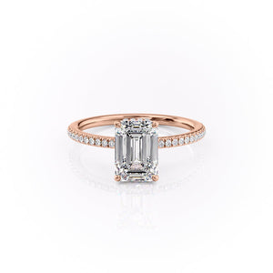 The Pave Margot Set With A 3 Carat Emerald Lab Diamond