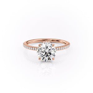 The Pave Margot Set With A 1.5 Carat Round Lab Diamond