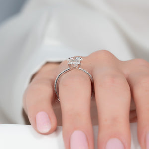 The Pave Margot Set With A 2 Carat Round Lab Diamond