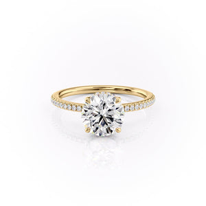 The Pave Margot Set With A 1 Carat Round Lab Diamond