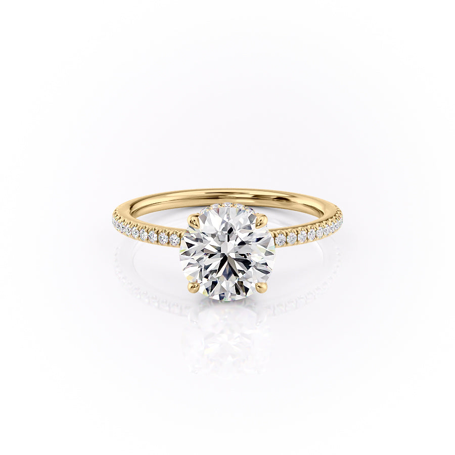 The Pave Margot Set With A 2 Carat Round Lab Diamond