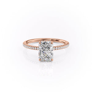 The Pave Margot Set With A 1 Carat Radiant Lab Diamond