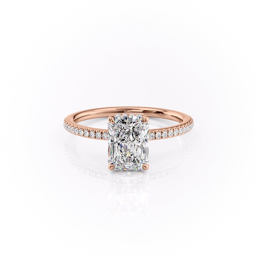 The Pave Margot Set With A 3 Carat Radiant Lab Diamond