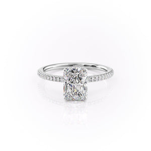 The Pave Margot Set With A 4.5 Carat Radiant Moissanite