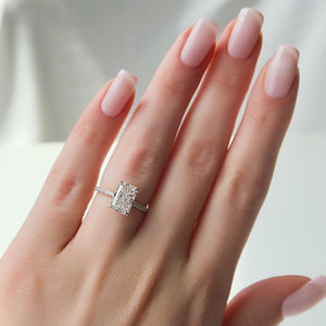 The Pave Margot Set With A 2 Carat Radiant Lab Diamond