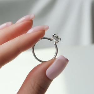 The Pave Margot Set With A 2 Carat Radiant Lab Diamond