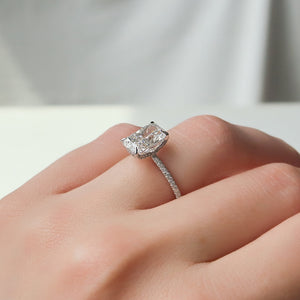 The Pave Margot Set With A 2 Carat Radiant Lab Diamond