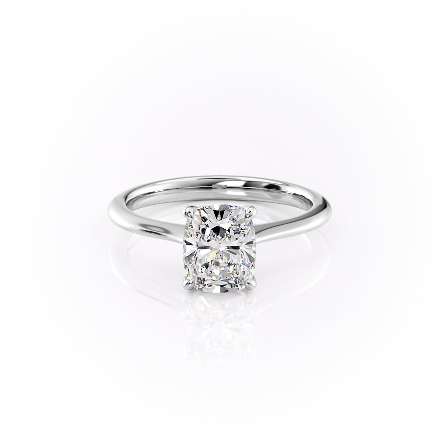 The Katelyn Set With A 2.5 Carat Elongated Cushion Lab Diamond
