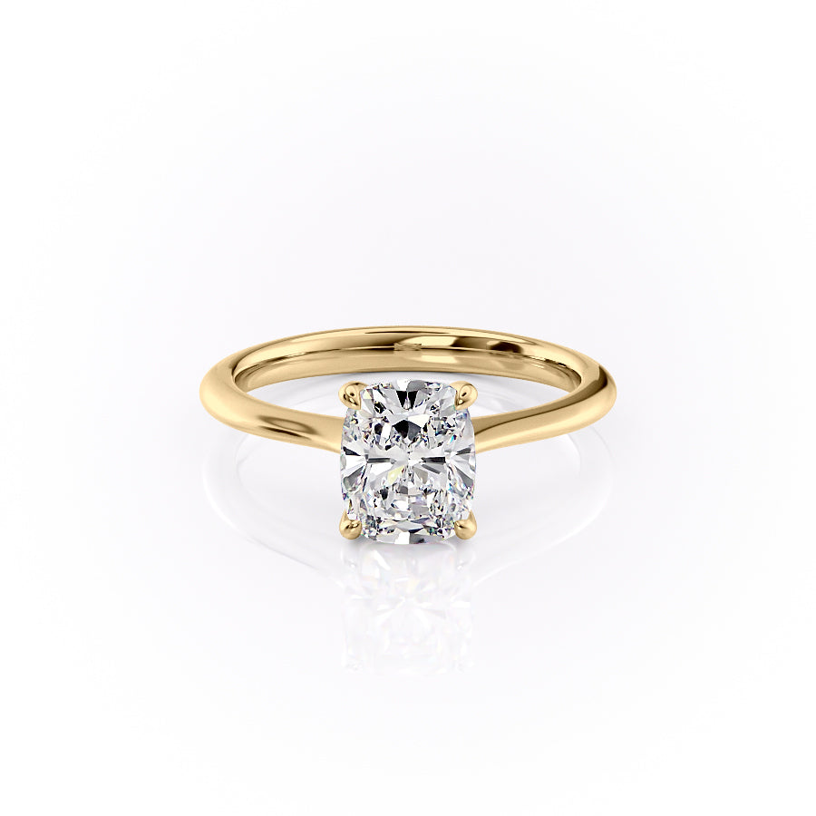 The Katelyn Set With A 1.5 Carat Elongated Cushion Lab Diamond